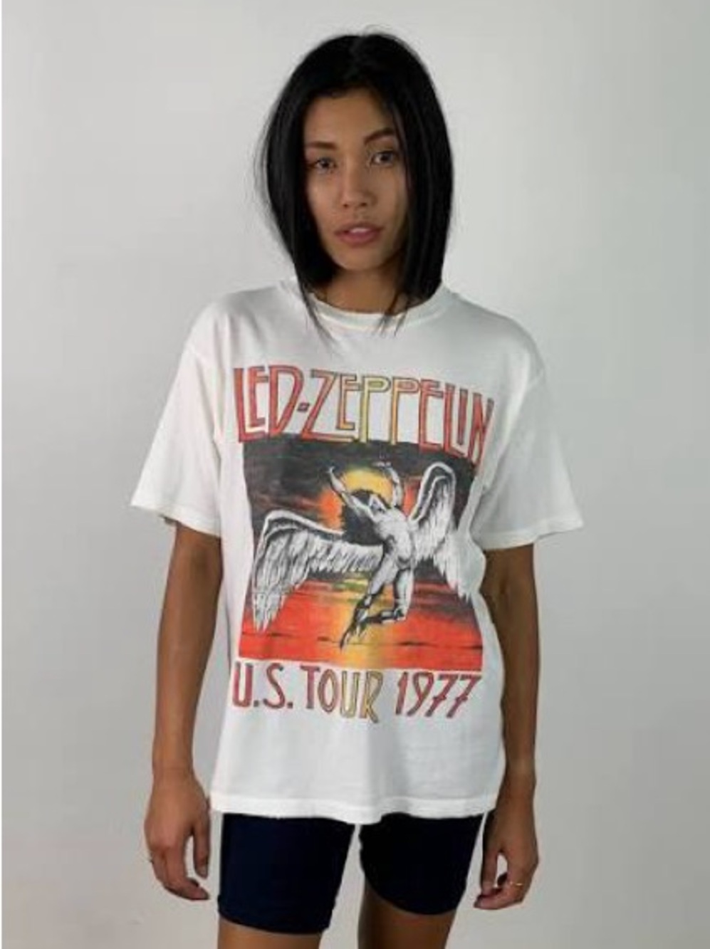 Daydreamer White Led Zeppelin U.S. Tour 1977 Graphic Tee